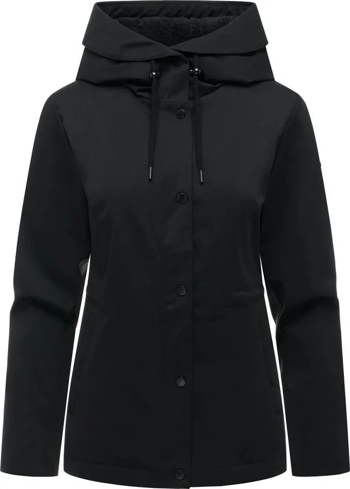 ragwear ragwear Outdoorjacke Padmini B Y Wasserdichte Übergangsjacke mit Taillenzugkordel, Schwarz, – Produktbild 2 von 5