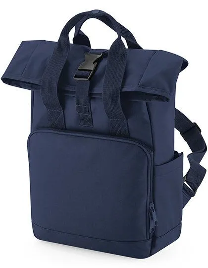 BagBase BagBase Recycelter Roll-Top Rucksack Notebook Fach, Navy, – Produktbild 3 von 7