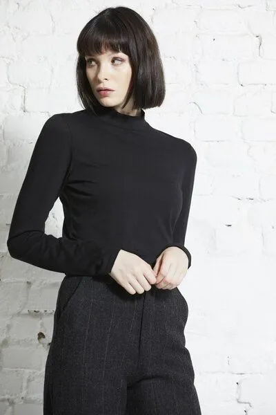 Wunderwerk Wunderwerk Damen Langarmshirt "Turtleneck tee 1/1", Schwarz, – Produktbild 1 von 3