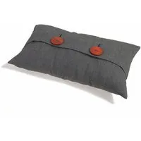 HängemattenGlück HängemattenGlück Sofakissen / Dekokissen aus reiner Bio Baumwolle (Bezug und Füllung) 50x30cm viele Farben, Dunkelgrau (grau), – Produktbild 1 von 1