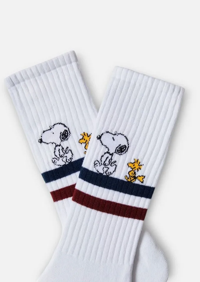 BeSocks BeSocks Socken Bio-Tennissocken - Snoopy, Weiß, – Produktbild 3 von 3