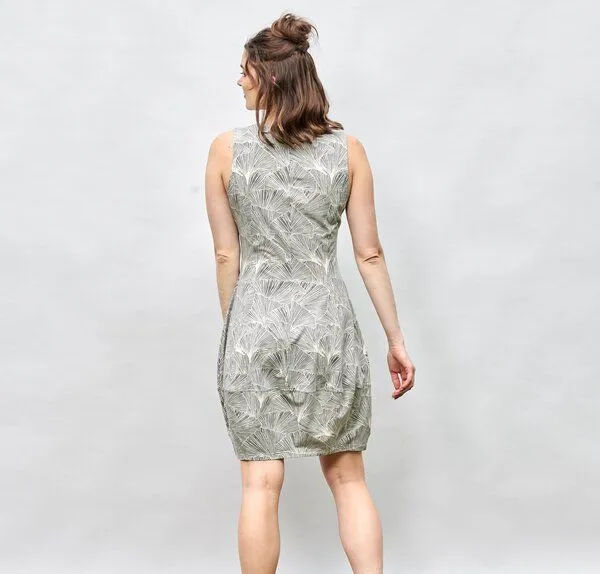CON_STANT CON_STANT Ballonkleid ohne Arm 95% Baumwolle (kbA), Ginkgo stone, – Produktbild 3 von 3