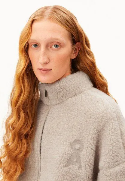 ARMEDANGELS ARMEDANGELS WOOL BLEND FLEECE Damen Fleecejacke aus recyceltem Woll-Mix, Honey melange, – Produktbild 3 von 4