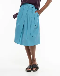 Alma & Lovis Alma & Lovis Elegant-sportiver Midi-Rock aus Organic Cotton | Popeline Skirt – Produktbild 1 von 1