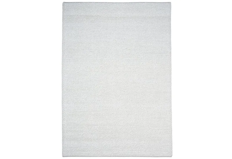 Consilio Concept Designteppich WOOLY Teppich Wohnzimmer Wolle Designer Natur Vegan, Kugelteppich, Filzkugelteppich, Wollteppich, Weiß, – Produktbild 1 von 5