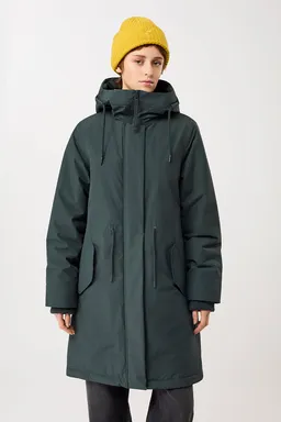 LangerChen LangerChen Damen vegan Parka Lockere Passform Wattiert Tannengrün – Produktbild 1 von 1