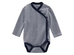 Living Crafts Living Crafts Baby Wickelbody Langarm Bio-Baumwolle marine-weiß gestreift Gr. 74/80 – Produktbild 1 von 1