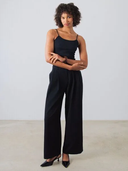 Honest Basics Honest Basics Damen Spaghetti Top aus Bio- und recycelter Baumwolle, Schwarz, – Produktbild 4 von 4