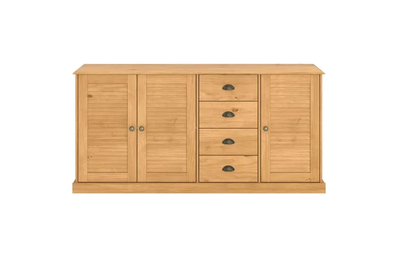 OTTO home Sideboard Turia, mit Lamellentüren, Kommode aus massivem Kiefernholz, FSC®, 4 Schubkasten, Breite 166 cm, Beige, – Produktbild 3 von 5