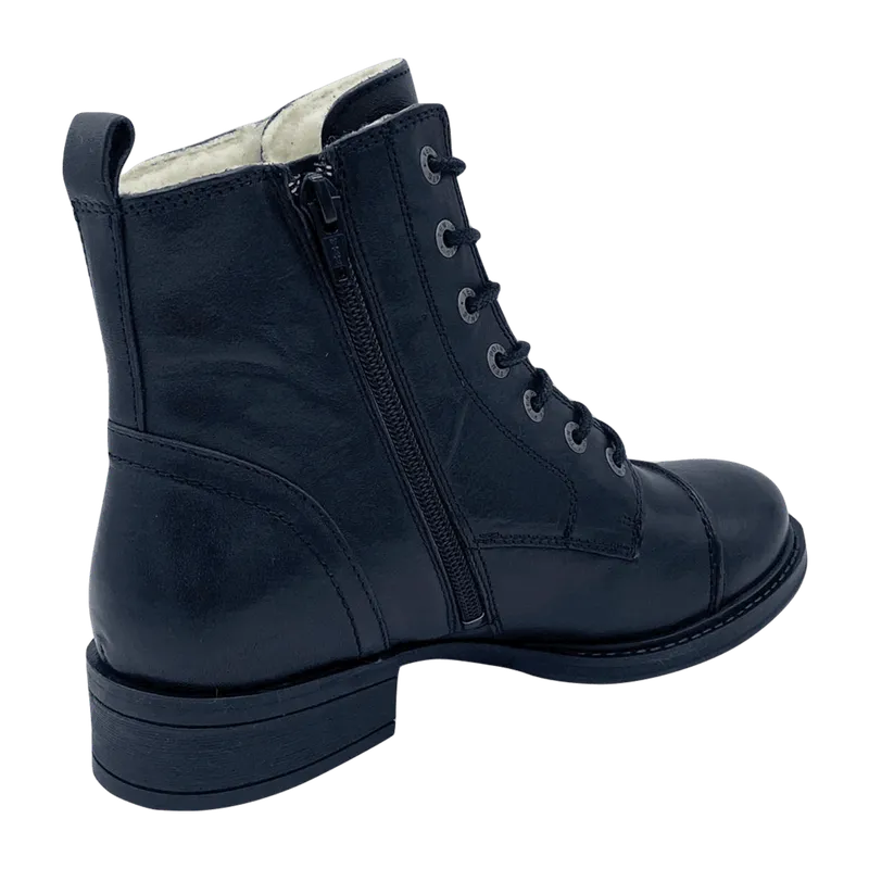 Ten Points Ten Points gefütterte Schnürstiefel, Pandora Boots, vegetabil gegerbtes Leder, Schwarz, – Produktbild 3 von 8