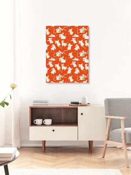 Photocircle Photocircle Poster / Leinwandbild - Happy mice pattern – Produktbild 3 von 4
