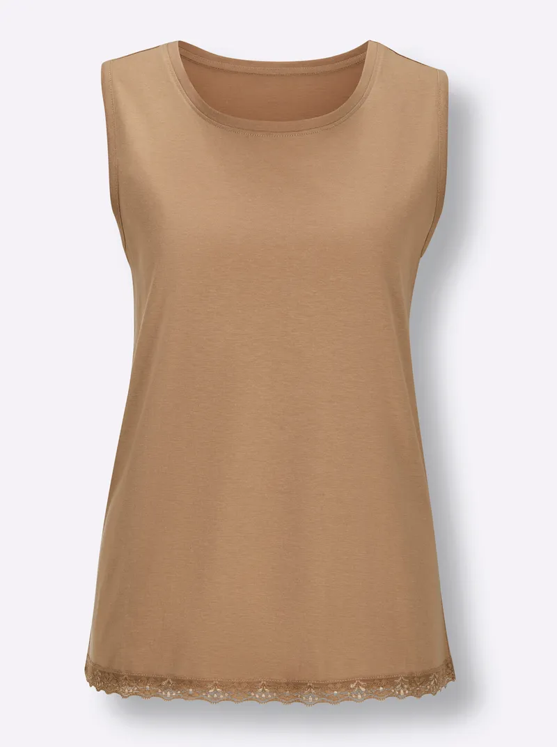 wäschepur Schlafanzug-Shirt camel, Camel, – Produktbild 2 von 2