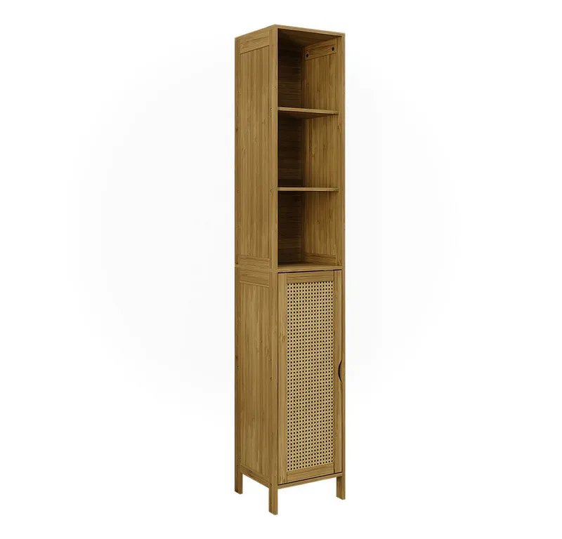Vicco Hochschrank Liora, Bambus, 30 x 170 cm (1-St), Braun, – Produktbild 1 von 4