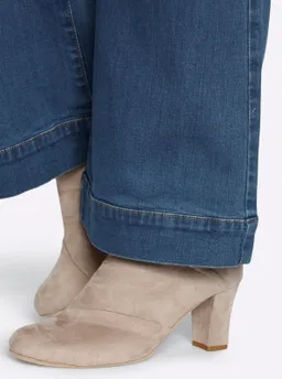 sheego Bootcut-Jeans blue-stone-washed – Produktbild 1 von 1