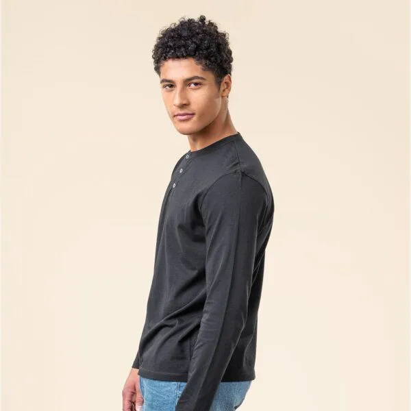 Living Crafts Living Crafts Henley Shirt - THOMME, Black (schwarz), – Produktbild 3 von 3