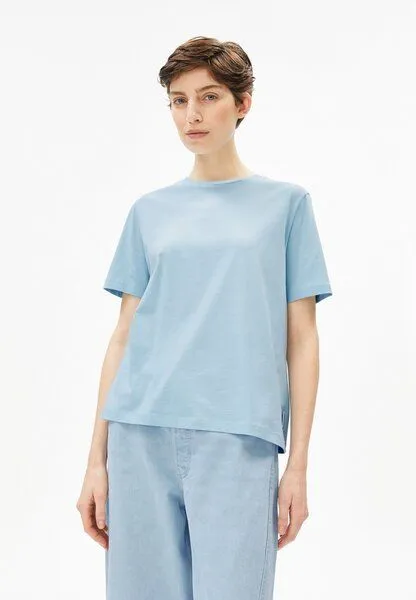 ARMEDANGELS ARMEDANGELS LUALAA Damen T-Shirt aus Bio-Baumwolle, Blue glow, – Produktbild 1 von 4