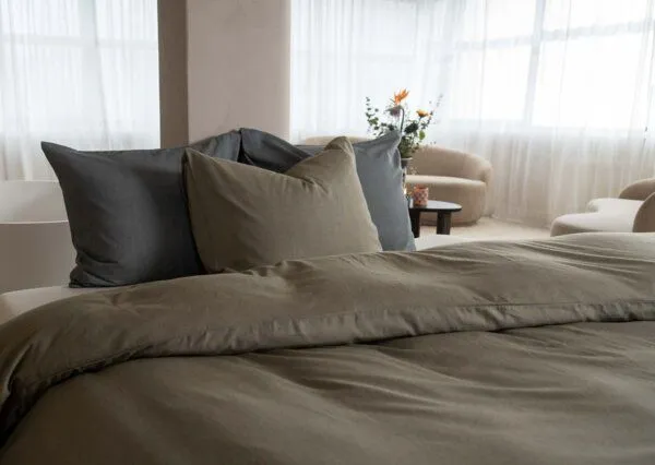 Kayori Kayori Rui Bettwäsche - Peached Twill, Olivgrün, – Produktbild 1 von 4