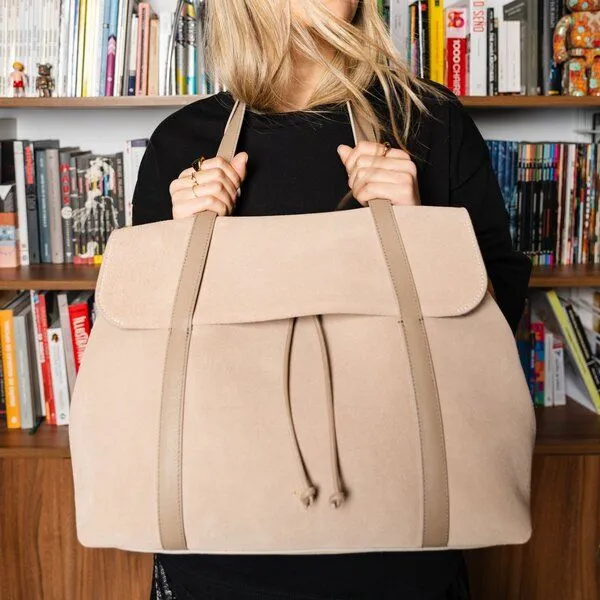 ann kurz ann kurz The Greatest Shopper – Shopper aus Leder, Suede caramelo, – Produktbild 1 von 3