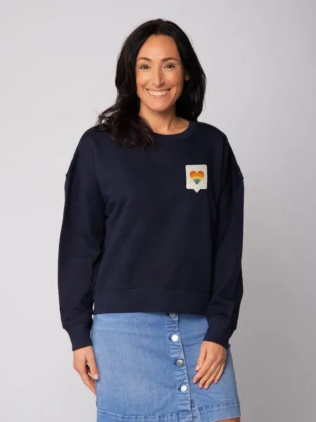 watapparel watapparel Sweatshirt Frauen Von Herzen, French navy, – Produktbild 2 von 2