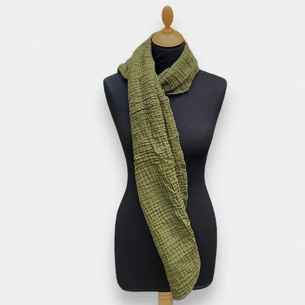 Der Lindwurm Der Lindwurm Musselin- Schal, Olive (grün), – Produktbild 1 von 4