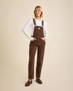 Côtelé Côtelé Damen vegan Latzhose Aus Cord Modell Mom Schokoladenbraun – Produktbild 1 von 1
