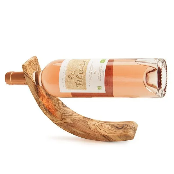 NATUREHOME NATUREHOME Weinflaschenhalter aus Olivenholz 25 cm – Produktbild 2 von 4