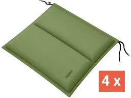Doppler doppler Sitzkissen "CITY" mit Längssteppung, 4er-Pack, 48x48x6 cm, Polyester, grün – Produktbild 1 von 1