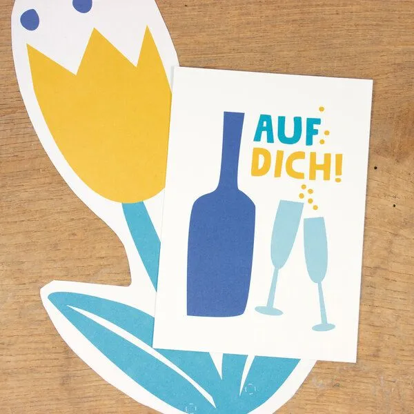 Bow & Hummingbird Bow & Hummingbird Postkarte "Auf Dich" aus Recyclingpapier – Produktbild 2 von 4