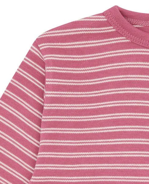 loud + proud loud + proud Babys & Kinder Shirt langarm gestreift, GOTS-zertifiziert, Rouge(pink), – Produktbild 1 von 2