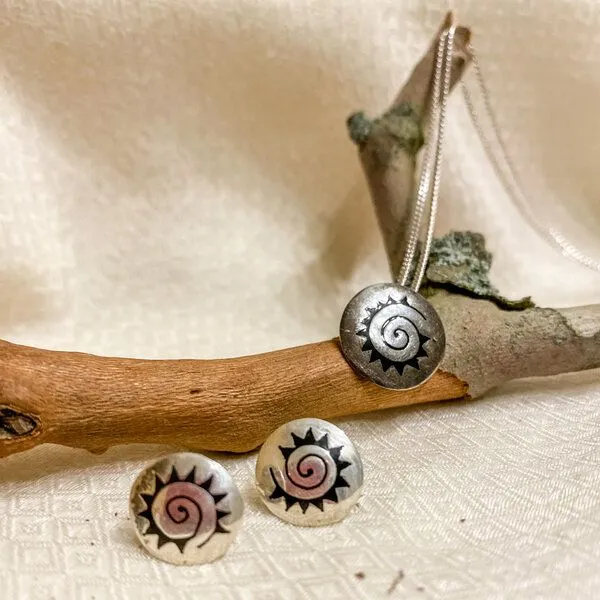 pakilia pakilia Silber Kette Azteken Sonne Fair-Trade und handmade – Produktbild 4 von 4