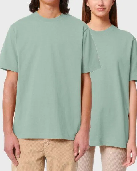 YTWOO YTWOO Sehr dickes Unisex T-Shirt | 240 g/qm | Top Premium Bio-Baumwolle, Hellgrün, – Produktbild 1 von 4