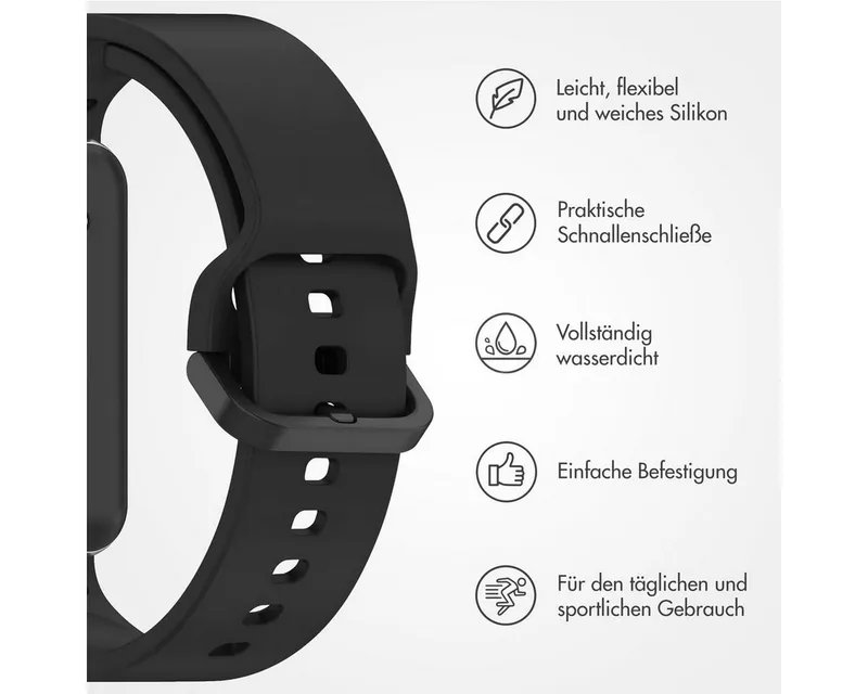imoshion imoshion Silikonband für das Samsung Galaxy Fit 3, Schwarz, – Produktbild 4 von 6