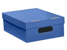 Aufbewahrungsbox "Color" aus Recyclingkarton, klein 24 x 32 x 11,5 cm, blau – Produktbild 1 von 1