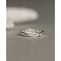 lille mus lille mus Ring 'Kordel' 925 Silber / vergoldet, Silber, – Produktbild 1 von 1