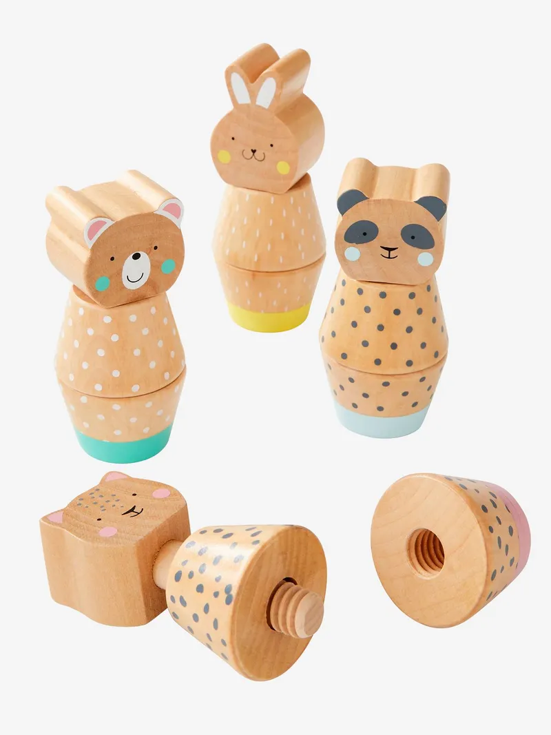 Vertbaudet Tierfiguren zum Schrauben, Mehrfarbig, – Produktbild 1 von 4