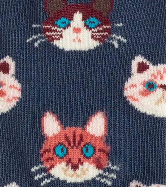 DillySocks DillySocks Kindersocken Lil Sky Kitten aus Biobaumwoll-Mix, Blau, – Produktbild 3 von 4