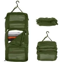 TRAVEL DUDE TRAVEL DUDE Hängende Packwürfel, Packing Cubes, Packtaschen, Kofferorganizer mit Kompression aus recycelten Plastikflaschen, Grün, – Produktbild 1 von 1