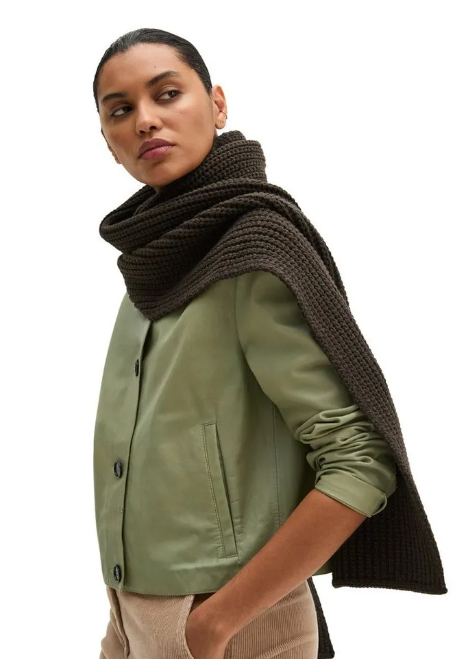 Marc O'Polo Marc O'Polo Strickschal aus Bio-Baumwoll-Mix, Braun, – Produktbild 3 von 3