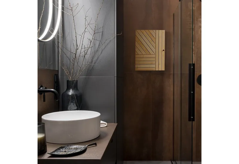 RELAXDAYS RELAXDAYS Hängeschrank Bad Hängeschrank aus Bambus (1-St), Braun, – Produktbild 5 von 5