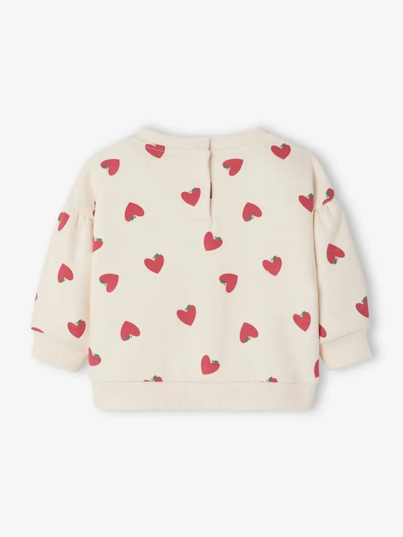 Vertbaudet Vertbaudet Baby Sweatshirt mit Herzenmotive, Wollweiß, – Produktbild 4 von 4