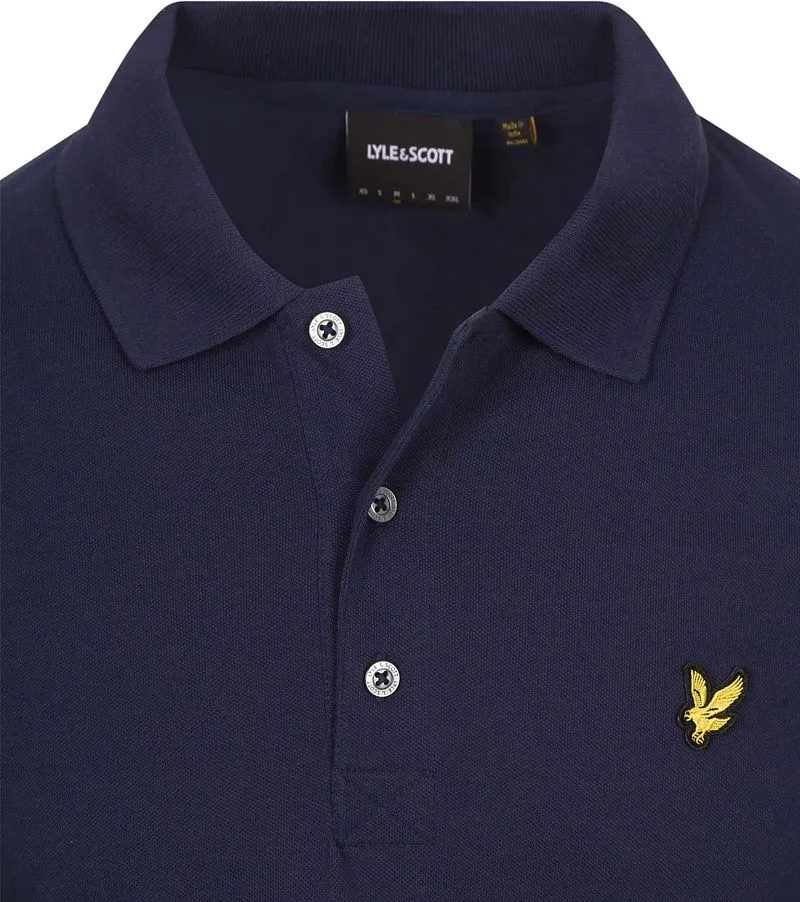 Lyle and Scott Lyle and Scott Longsleeve Polo Navy - Größe L, Dunkelblau, – Produktbild 3 von 4