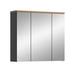 Furnhaus Badezimmerspiegelschrank Spiegelschrank Canu, Artisan Eiche / Basalt grau, ohne Leuchte (1-St) Spiegel, Melamin beschichtet, Breite 80 cm – Produktbild 1 von 1