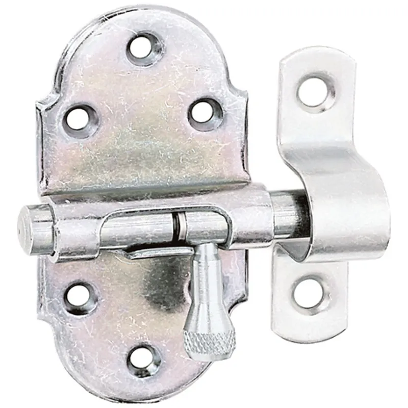 Alberts ALBERTS Grendelriegel, mit Messing-Knopf, ohne Feder, mit Schlaufe, disp., LxB40x75mm – Produktbild 1 von 1