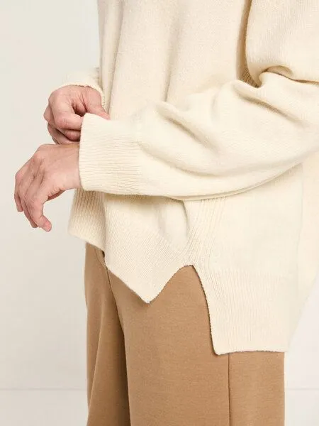 LANIUS LANIUS Pullover mit V-Ausschnitt, Off white, – Produktbild 5 von 5