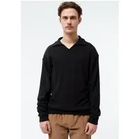 Givn Berlin Givn Berlin Sweater GBBELA aus recycelter Baumwolle mit Kragen, Dark grey, – Produktbild 1 von 1