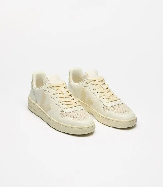 Veja Veja Damen-Sneaker V-10 Prime Leather Pure Calcaire – Produktbild 2 von 4