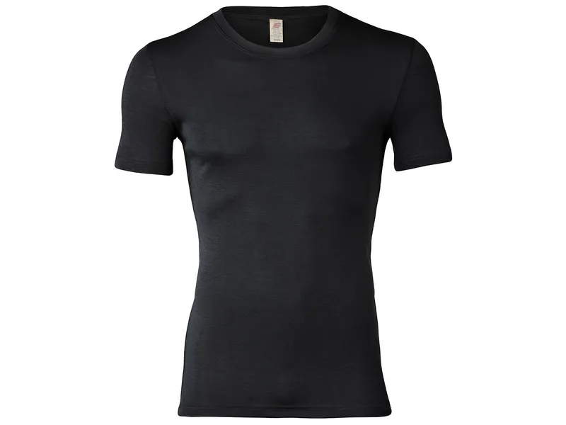 Engel natur Engel Natur Herren Unterhemd Kurzarm Wolle Seide schwarz Gr.46/48, Schwarz, – Produktbild 1 von 2