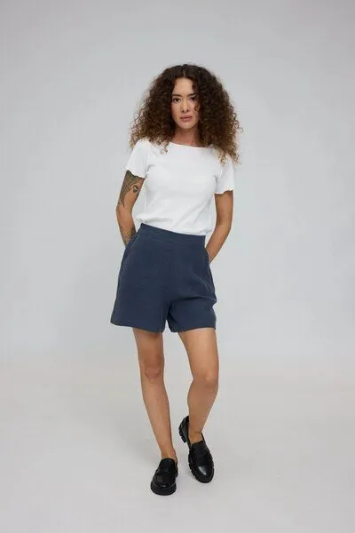 Mazine Mazine Linen Shorts aus 100% Leinen, Ink blue (blau), – Produktbild 1 von 4