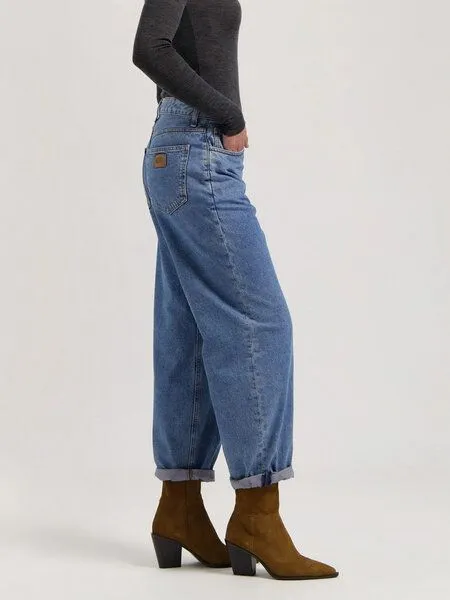 MUD Jeans MUD Jeans Damen Jeans - Brooke High Barrel - aus biologischen Materialien, Blue, – Produktbild 5 von 5