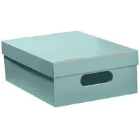 Aufbewahrungsbox "Color" aus Recyclingkarton, klein 24 x 32 x 11,5 cm, mint – Produktbild 1 von 1